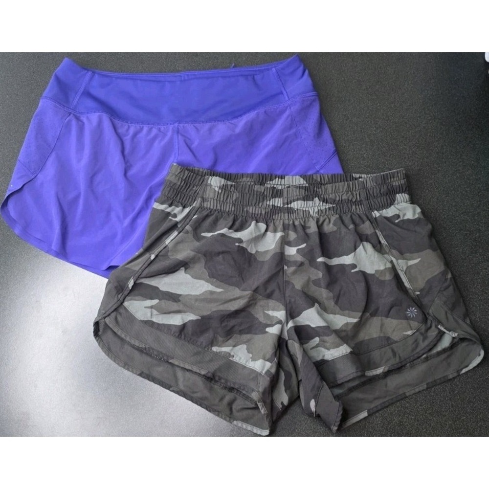 2 Athleta Run With It 3.5 Short Women S Athletic Running Gym Shorts Active Lined